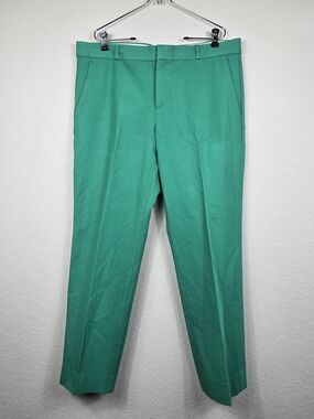 Banana Republic Ryan Slim Straight Pants 14 Kelly Green Ankle Workwear Career